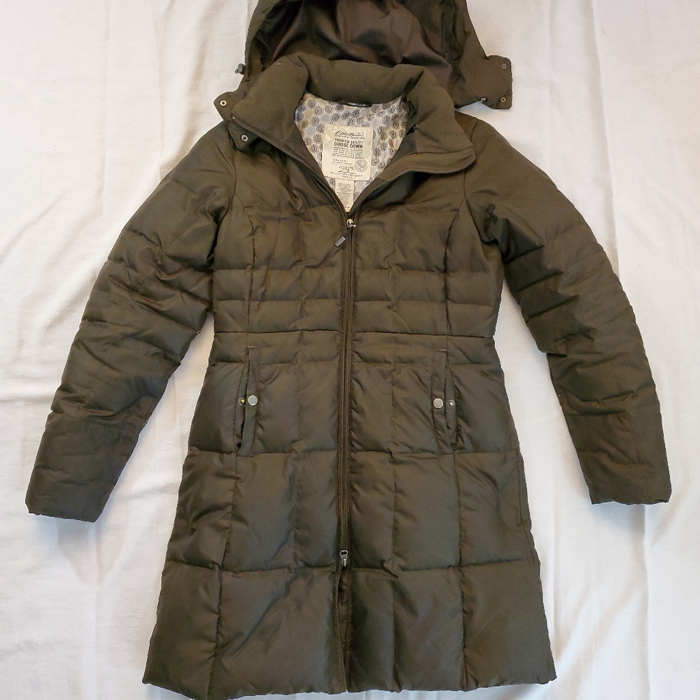 Eddie Bauer Parka Goose Down Jacket Coat Long Coat